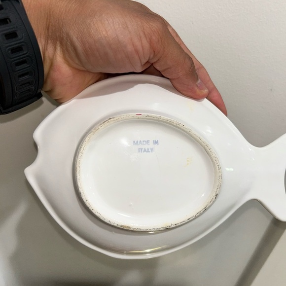 Horchow Fish Shaped Multicolored Serving Dish Platter Nautical Made In Italy - Picture 5 of 5